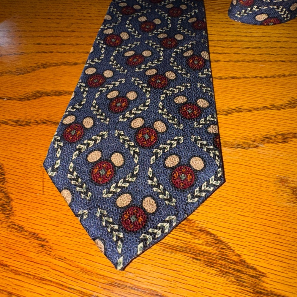 Vintage Mickey Mouse Disney Blue Silk tie